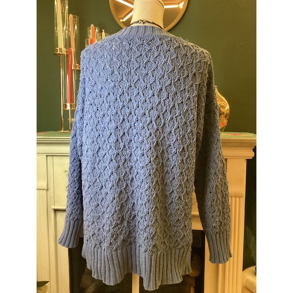 Seven7 Premium Quality Brand Womens Blue Textured Knit Sweater M M‎ - Picture 2 of 5